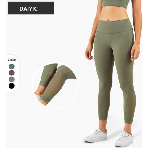 DAIYIC Hot selling New Mesh Yoga Pants With Pocket Sports Pants Stacked Leggings Women Workout Yoga Pant