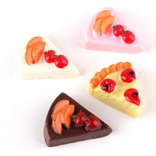 Mini10pcs 19*22mm Kawaii Fruit Cake Resin Cabochons Ornament Accessories DIY Jewelry Accessories Material Ornament Cameo Patch