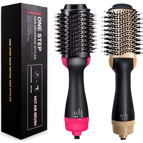One-Step Hair Dryer & Styler Brush Hairdryer Brush Volumizer Comb Blow Dryer Salon Styler Straightener Curler Hot Air Brush