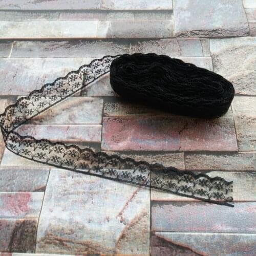 Wholesale 10 yards 22mm Width Black Lace Ribbon Embroidery Lace DIY Jewelry Decoration Clothing Accessories