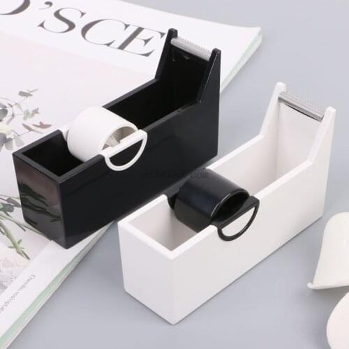 Creative Plastic Desktop Adhesive Tape Dispenser Cutter Stand Holder Office School Supplies Stationery