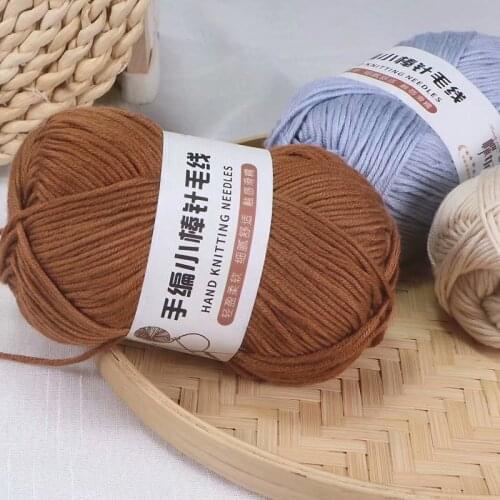 Weaving multi-strand milk cotton small stick needle couple cotton crochet doll scarf line hook shoe line hollow organic cotton