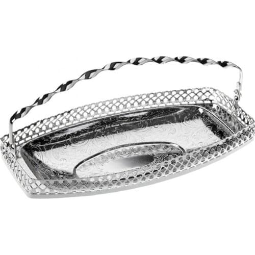 Porio Silver Grip Handle Side Hole Sugar Bowl 24x13