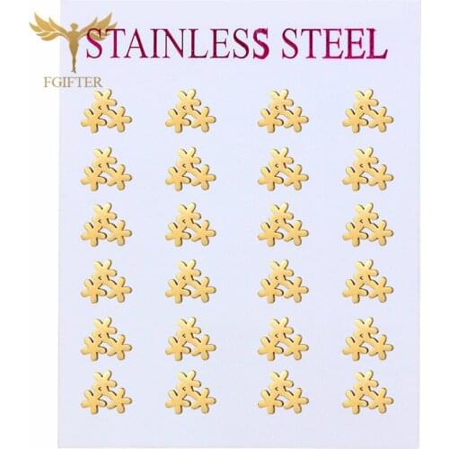 Wholesale Gold Studs Women Floral Earrings Gold Stainless Steel Earring Lot for Girls Woman Jewelry