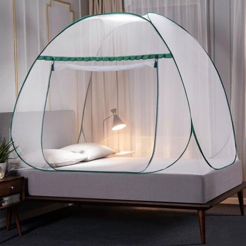 Foldable Simple Bedroom Mosquito Net Bed Zipper Mosquito Net Double Door Opening Bedroom Decor Home Textile Heightening Students