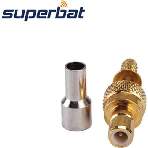 Superbat SMB Jack Straight Solder Attachment RF Connector for Coaxial Cable RG174 RG178 1.13mm