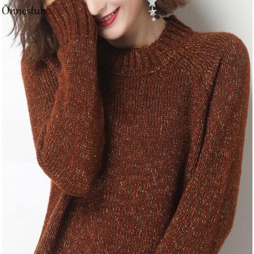 Sweaters Korean Fashion Pullovers Autumn Winter Pull Femme Women Clothing Long Sleeve Top Solid Sweater Women