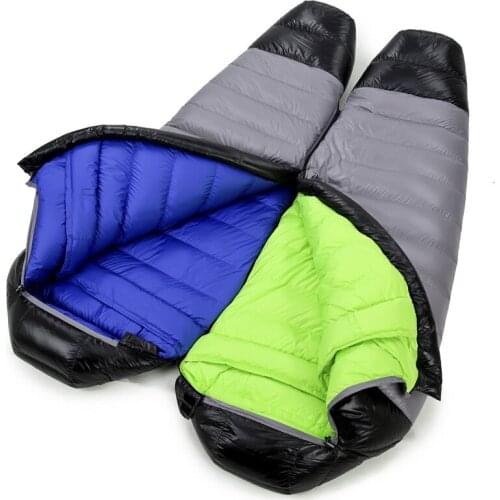 Ultralight Down Sport Hiking Sleeping Bags Outdoor Winter Camping white goose Down Adult Mummy Waterproof Sleeping Bags 3 Color
