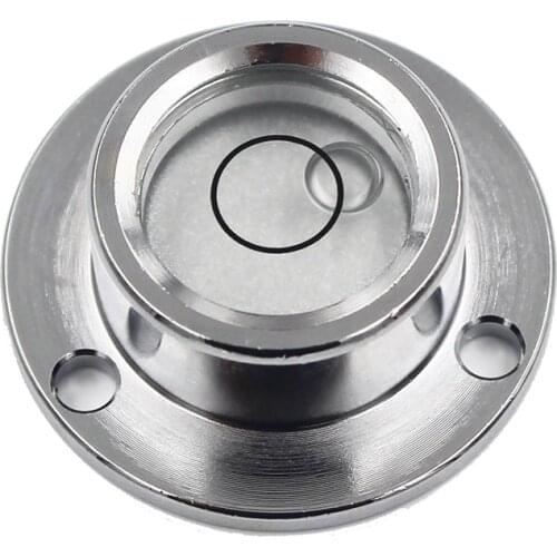 Spirit Level Bubble Bullseye Flange Leveler with Mounting Holes Horizontal Measuring Instrument Diameter 32mm