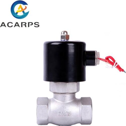1" Stainless steel steam solenoid valve Water valve 220V Acid and corrosion resistant Oil valve Air valve Normally closed