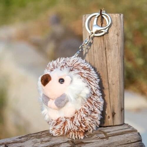 10pcs cute Mini plush hedgehog toy Stuffed animals Pendant anime Key Chain baby toy pet Keychain squishy dolls