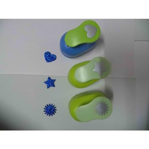 3pcs(2.5cm) sun,heart,star shape craft punch set Punch Scrapbooking school Paper Puncher eva hole punch free shipping
