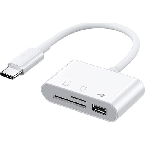 3 in 1 Type C/Mirco to SD/TF Memory Card Reader, Type C to SD Card Reader OTG HUB Adapter for MacBook Camera Android