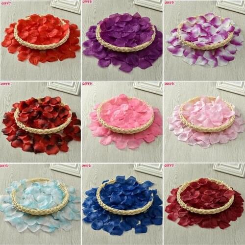 3000Pcs Multicolor Fake Rose Petals Girl Toss Silk Petal Artificial Dried Flower For Wedding Party Valentines Day Decoration 5z