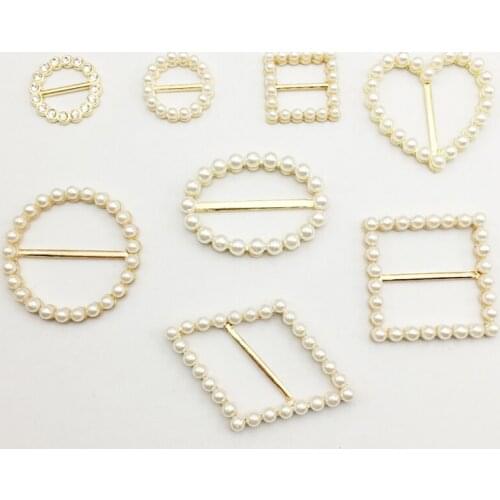 50pcs Strass Charms Jewelry Pearl Buckle Wedding Brides Hair Clips Hairpin Invitation Decor Belt Collar Cufflinks Accessories