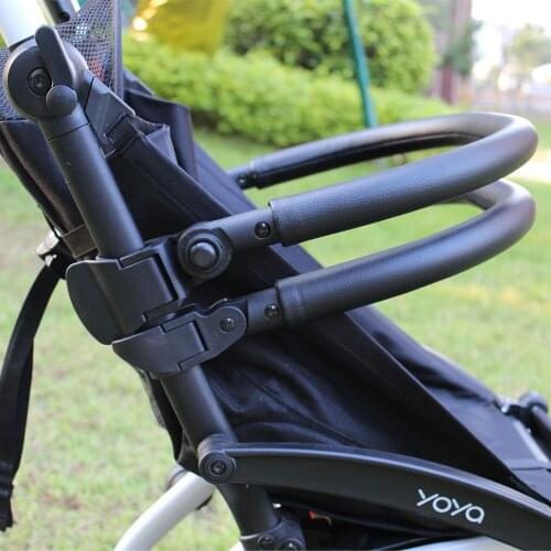 Stroller accessories leather armrest for Yoya pushchair guardrail for Babyzen Yoyo trolley bumper front handrail for Vovo Vinng