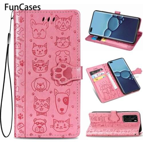 Phone Accesory For case Huawei P30 Lite Cute PU Leather Flip Wallet Case Hoesje Huawei armor Nova 4E P40 P30 Plus Pro Y7P Lite