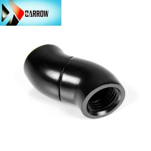 Barrow G1 / 4 black silver white double mother 360 degree rotating water cooling construction connector fittings, TSNW902-V1