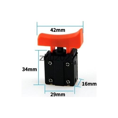 FA3-10/2D AC 250V 10A DPST NO Momentary Electric Power Tool Trigger Switch Black Orange