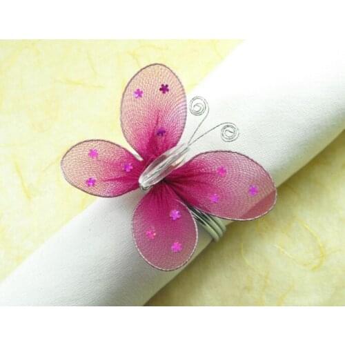 Purple handmade butterfly napkin ring,napkin holder