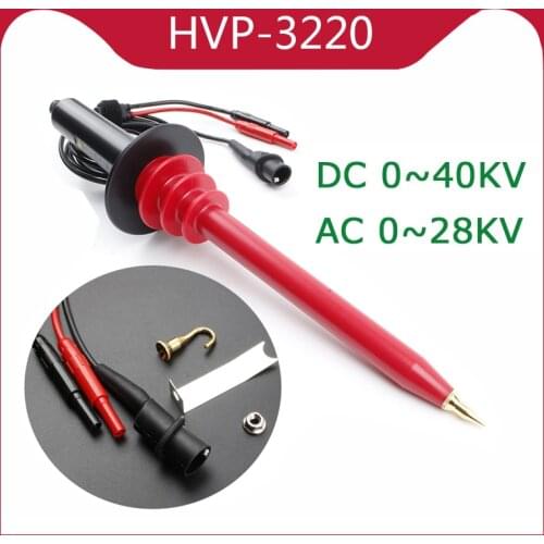 HPV-3220 High Voltage Probe to 40KV Multimeter Probe 1000X Attenuation Bandwidth 10MHZ Probe DC 20KV/30KV/40KV HVP-40 HVP-3230