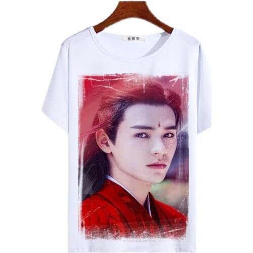 WORD OF HONOR Cosplay Shan He Ling Tian Ya Ke Wen Kexing White print tshirts For Girls CS593