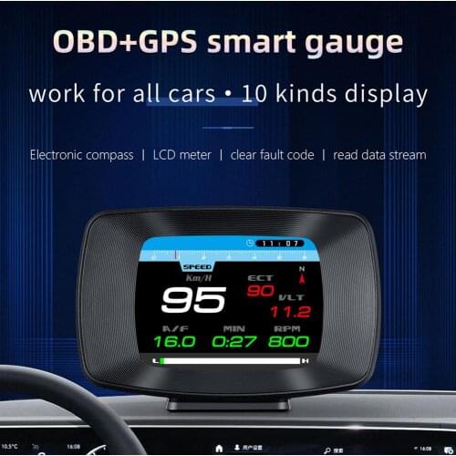 GPS Speedometer 3 Inch OBD2 Speed Odometer Mileage HUD Display Digital Speed Alarm Exclusive Customized Display Projector
