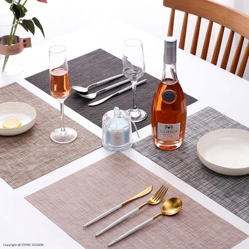 Quality Table Placemats Pack of 4Pcs Heat-resistant Mats Anti-skid Washable Dining Table Place Mats Kitchen Waterproof Dish Mat