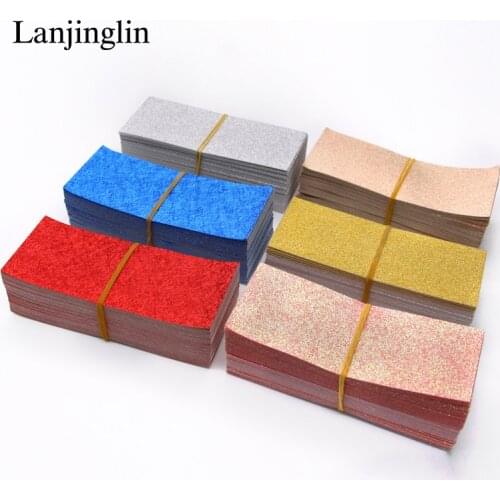 LANJINGLIN 10/50/100/200 PCS Eyelash box color glitter bottom card background card background of bright