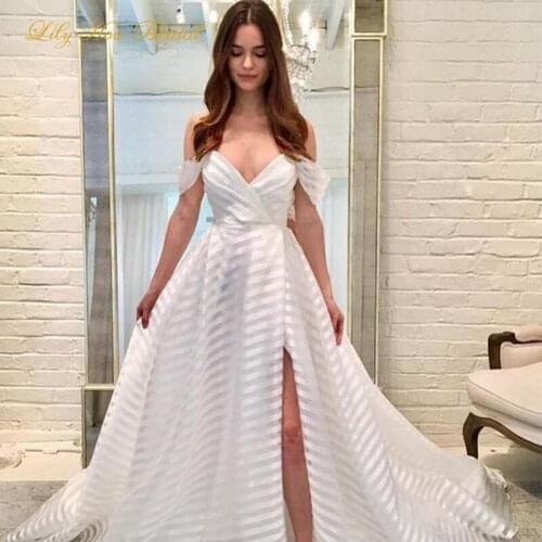 Lily Hou Bridal Womens Off Shoulder Dresses