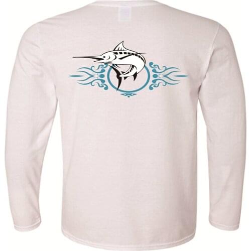 Men Waterproof Fishing Shirts Long Sleeve Cruise Line Marlin Long Sleeve Fishing Shirt UV Protection Quick Dry Fishing Clothes