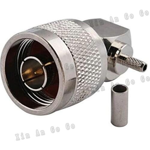 N male crimp RF Coxial connector N male right angle Crimp for RG316 RG174 LMR100 coaxial cable fast ship