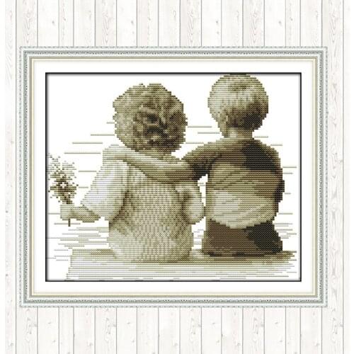 Plain Figure Cross Stitch Kits DMC Floss Kit Embroidery Handmade Needlework Package Wall Home Decor 11CT 14CT Cross Stitch Sets