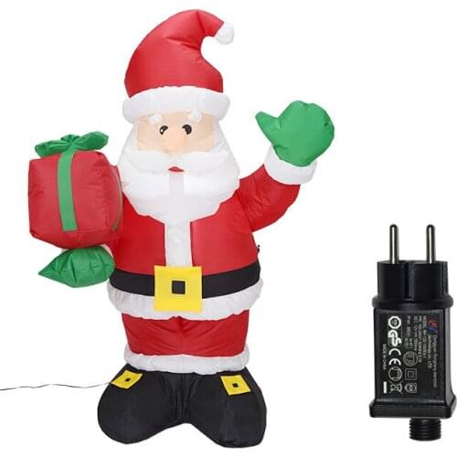 OurWarm Inflatable Santa Claus Night Light Figure Outdoor Garden Toys Christmas Party Decorations New Year 2019 150cm US EU Plug