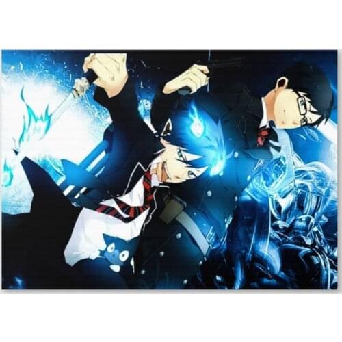 Wall Art Pictures Canvas Posters Exorcist Blue Fight Anime Man Home Decoration Modular Painting HD Printed No Framed For Bedroom