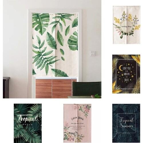 Nordic Partition Door Curtain Bedroom Kitchen Half Panel Curtain Living Room Geomantic Curtain Blackout Curtain Decoration