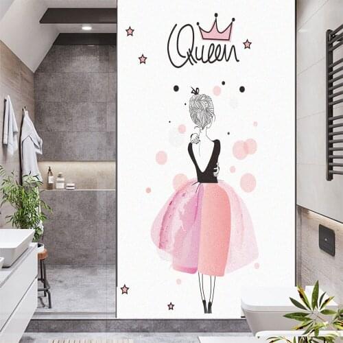 Window Film Privacy Lovely Girls Glass Sticker UV Blocking Heat Control Window Coverings Window Tint for Homedecor