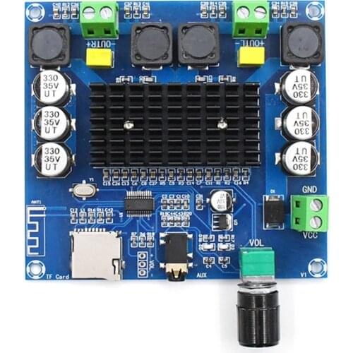 TDA7498 Bluetooth-Compatible 5.0 Digital Amplifiers Board 2 Channel Audio Module 2*100W AUX High Fidelity Two Channel Stereo
