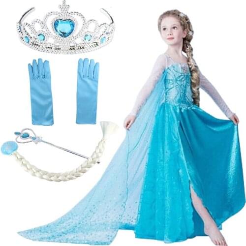 Queen Dresses Princess Party Cosplay Costumes for Girls Party Vestidos Fantasia Kids Girls Clothing Children Set