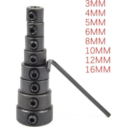 1Pcs 3-16mm Bit Positioner Drill Depth Stop Ring Woodworking Drill Bit Limiter Free Small Wrench Woodworking Tools