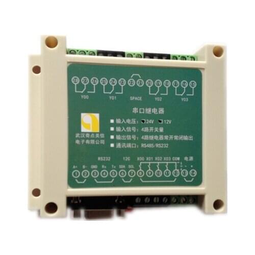 Serial Port Control Relay 4 in 4 Out IO Card RS232 485 Communication Modbus12v24vb