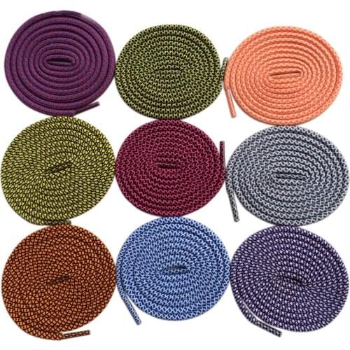 Athletic Sneakers Shoe Laces Round Colorful Polyester Shoelace Unisex Outside Sports Personality Fitness