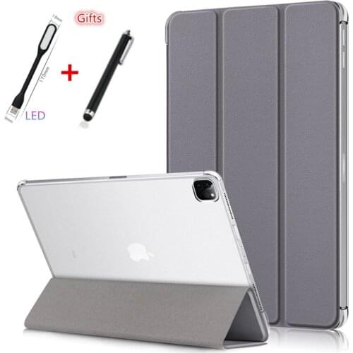 For iPad Pro 12.9 2020 Smart Case Funda Magnetic Folding Cover for iPad Pro 12.9 inch 2020 Auto Sleep / Wake+Mini LED +Pen