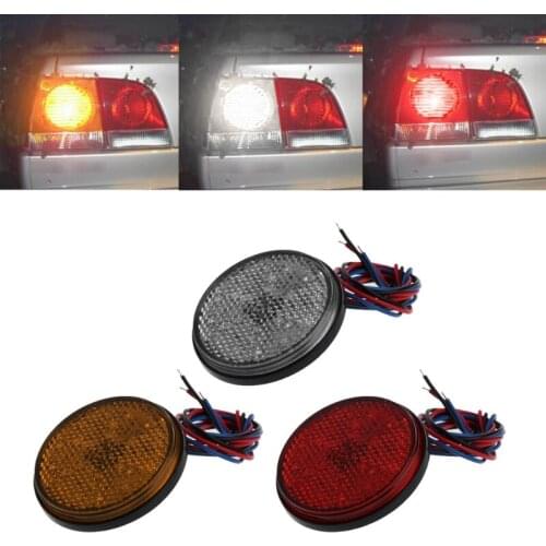 Universal Car Motorcycle Round 24 LED Marker Reflector Brake Rear Tail Light