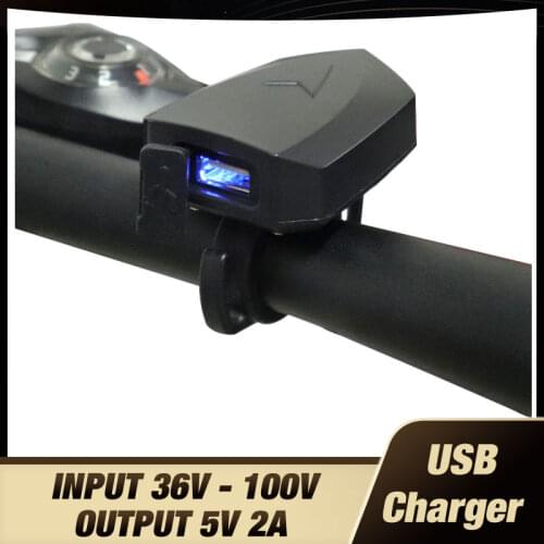 Ebike Electric Bike HandleBar USB Port 5V Charger INPUT 36V 48V 72V - 100V OUTPUT 5V 2A
