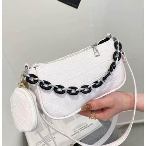 Two-in-one Handbag Women Bag 2021 Fashion Stone Grain Ladys Bag Chains Bags For Women Shoulder Bag Composite Crossbody Bag