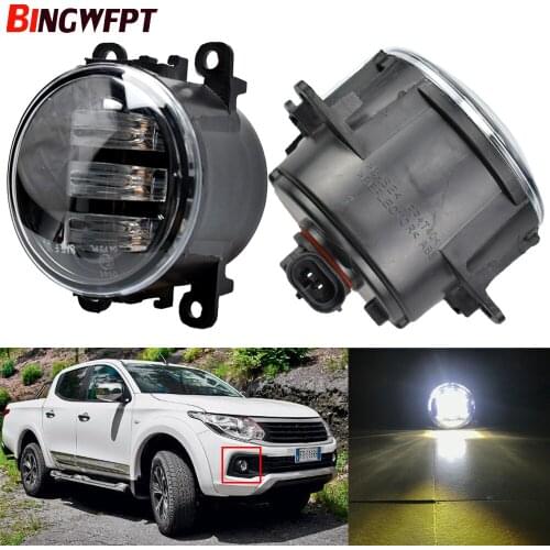 1pair Fog Light Assembly For Fiat Fullback 2017 Car Front Bumper LED Fog Light Daytime Running Lamp