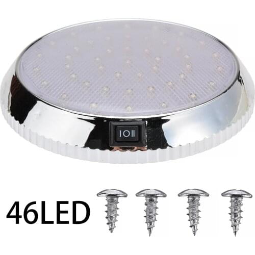 1pc 5W 46 LED Caravan Accessories Camping Car RV Roof Ceiling Cabin Light Boat Caravan Marine Motorhome Interior Lamp