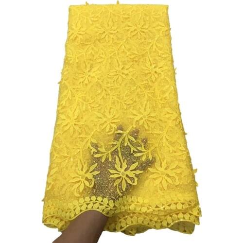 2021 Nigerian Lace Fabric High Qulity Sequins embroidered Mesh Tulle Lace Fabric For Wedding Dress NI5010-1