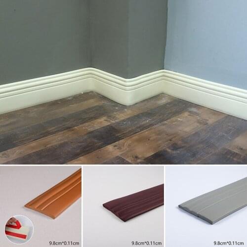 3D Three-Dimensional Self-Adhesive Foam Waist Line Nbr Background Wall Baseboard Flat Base Soft Line Home Decoration Baseboard